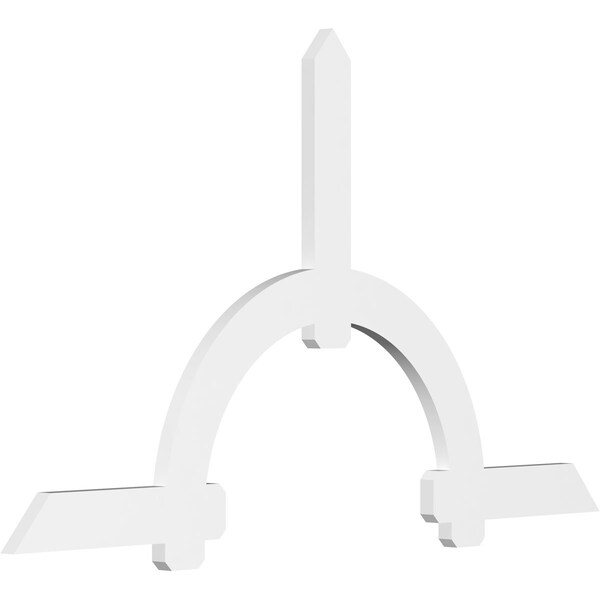 Ekena Millwork Ericson Architectural Grade PVC Gable Bracket, 96"W x 56"H x 2"D x 6"F, 14/12 Pitch GBP096X56X0206ERI00 - main